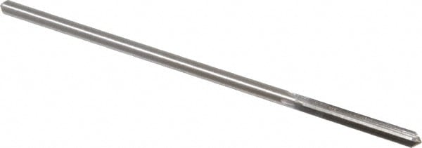 Alvord Polk 61 Chucking Reamer: 9/64" Dia, 4" OAL, 1" Flute Length, Straight Shank, High Speed Steel Image