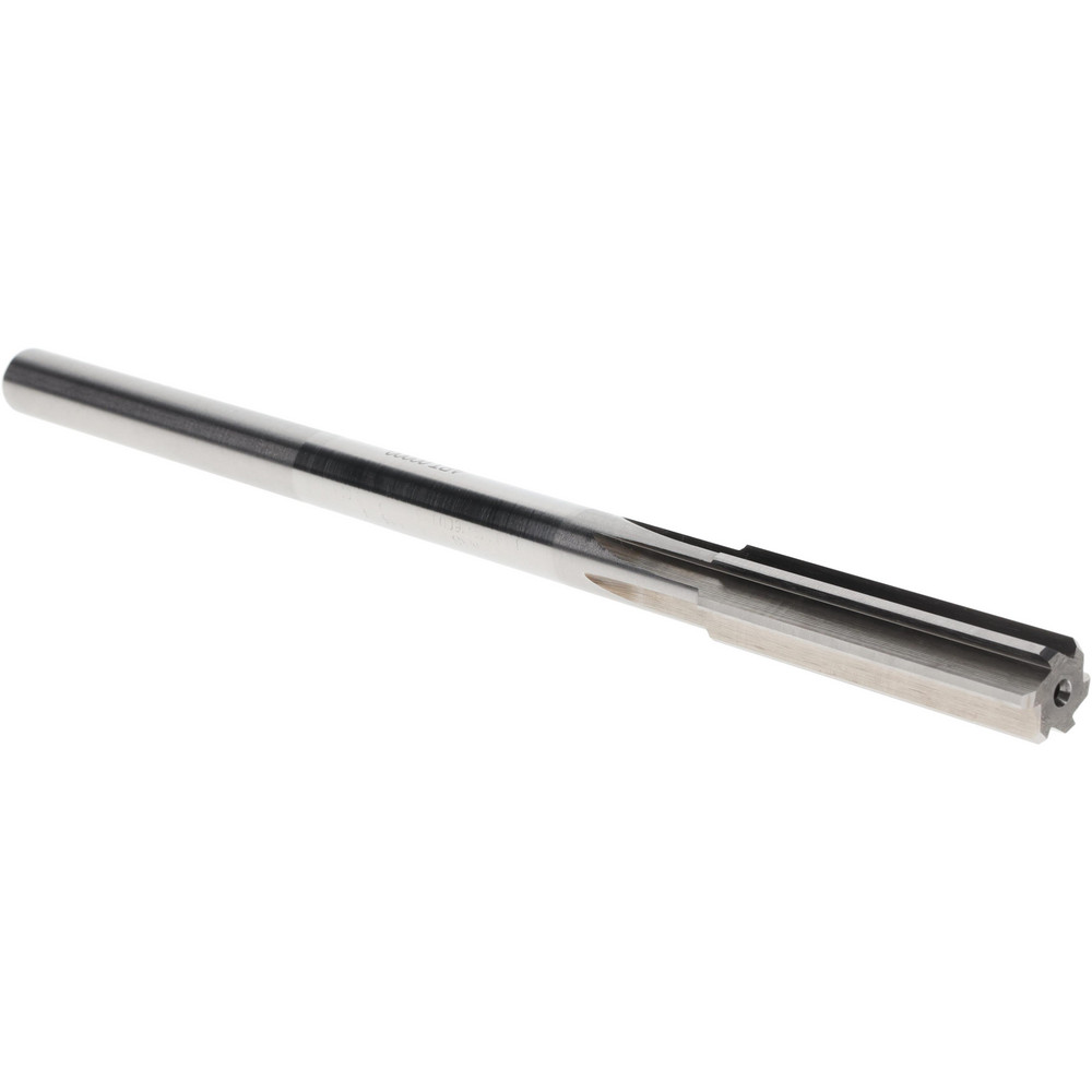 Chucking Reamer: 33/64" Dia, 8" OAL, 2" Flute Length, Straight-Cylindrical Shank, HSS