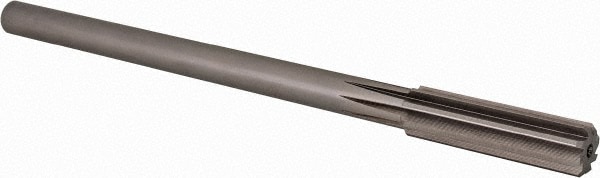 Alvord Polk 401 Chucking Reamer: 35/64" Dia, 8" OAL, 2" Flute Length, Straight Shank, High Speed Steel Image