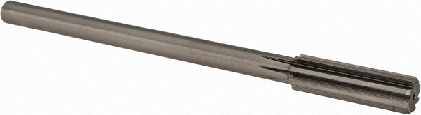 Alvord Polk 186 Chucking Reamer: 19/32" Dia, 8" OAL, 2" Flute Length, Straight Shank, High Speed Steel Image