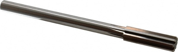 Alvord Polk 409 Chucking Reamer: 51/64" Dia, 9-1/2" OAL, 2-1/2" Flute Length, Straight Shank, High Speed Steel 