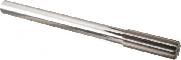 Alvord Polk 412 Chucking Reamer: 57/64" Dia, 10" OAL, 2-5/8" Flute Length, Straight Shank, High Speed Steel 