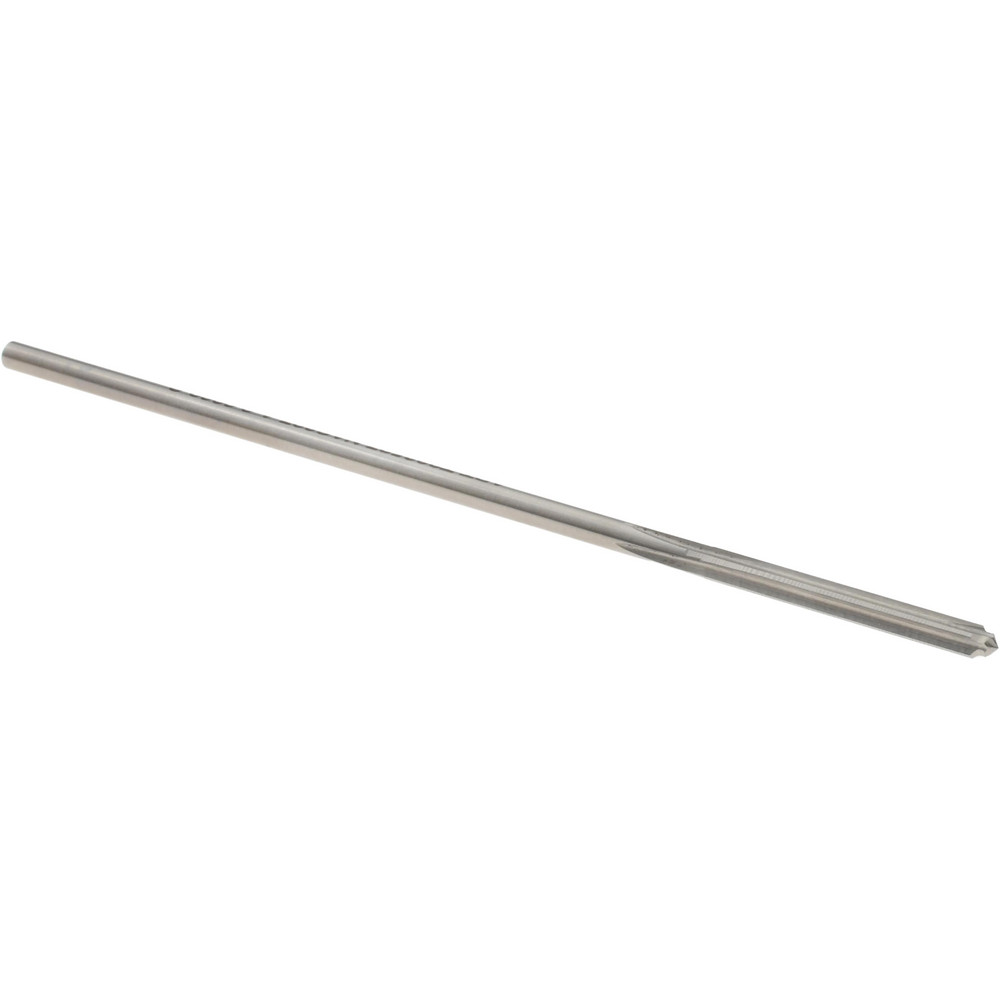 Chucking Reamer: #41, 3-1/2" OAL, 7/8" Flute Length, Straight-Cylindrical Shank, HSS