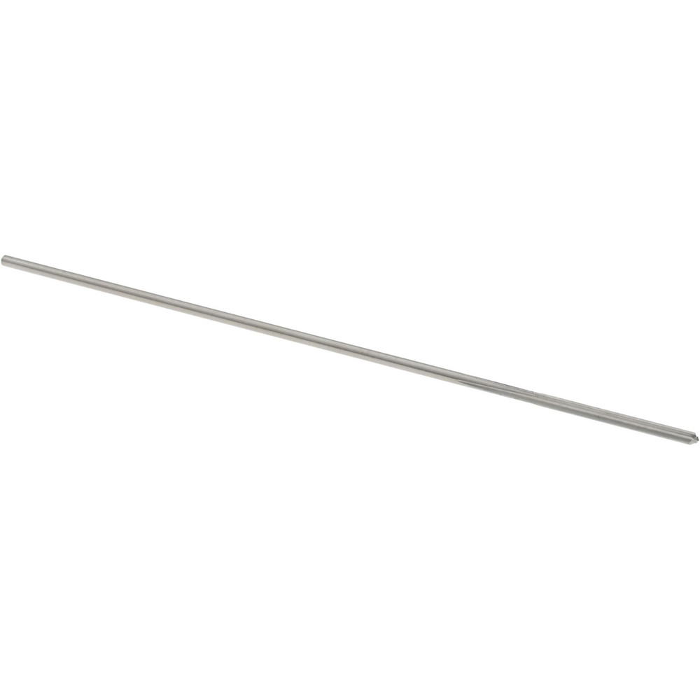 Chucking Reamer: #59, 2-1/2" OAL, 1/2" Flute Length, Straight-Cylindrical Shank, HSS