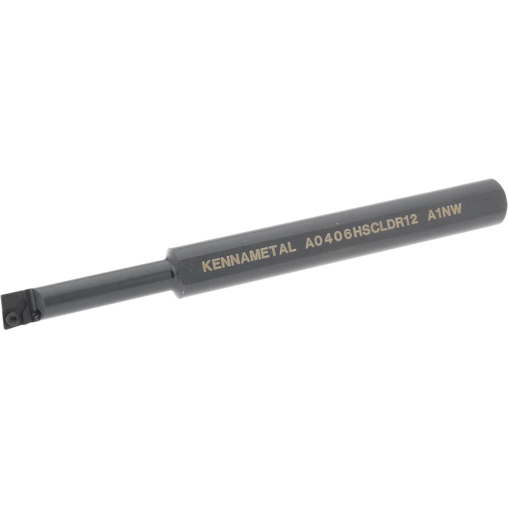 Indexable Boring Bar: A0406SCLDR12, 7.62 mm Min Bore Dia, Right Hand Cut, 3/8" Shank Dia, -5 ° Lead Angle, Steel