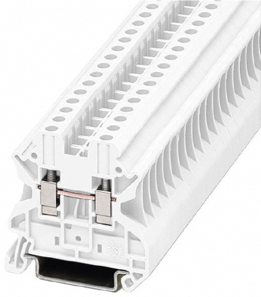 Terminal Blocks; Block Type: Passthrough ; Mounting Type: DIN Rail Mount ; Voltage: 600 V ; Amperage: 65 ; Number of Poles: 1 ; Number of Rows: 2