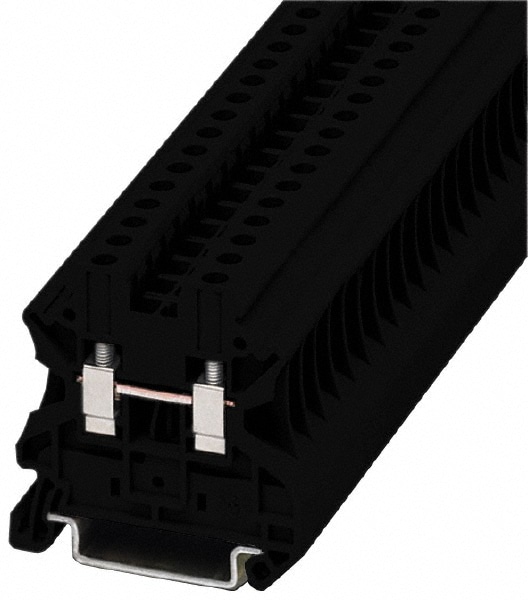 Terminal Blocks; Block Type: Passthrough ; Mounting Type: DIN Rail Mount ; Voltage: 600 V ; Amperage: 90 ; Number of Poles: 1 ; Number of Rows: 2