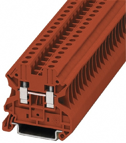 Terminal Blocks; Block Type: Passthrough ; Mounting Type: DIN Rail Mount ; Voltage: 600 V ; Amperage: 90 ; Number of Poles: 1 ; Number of Rows: 2