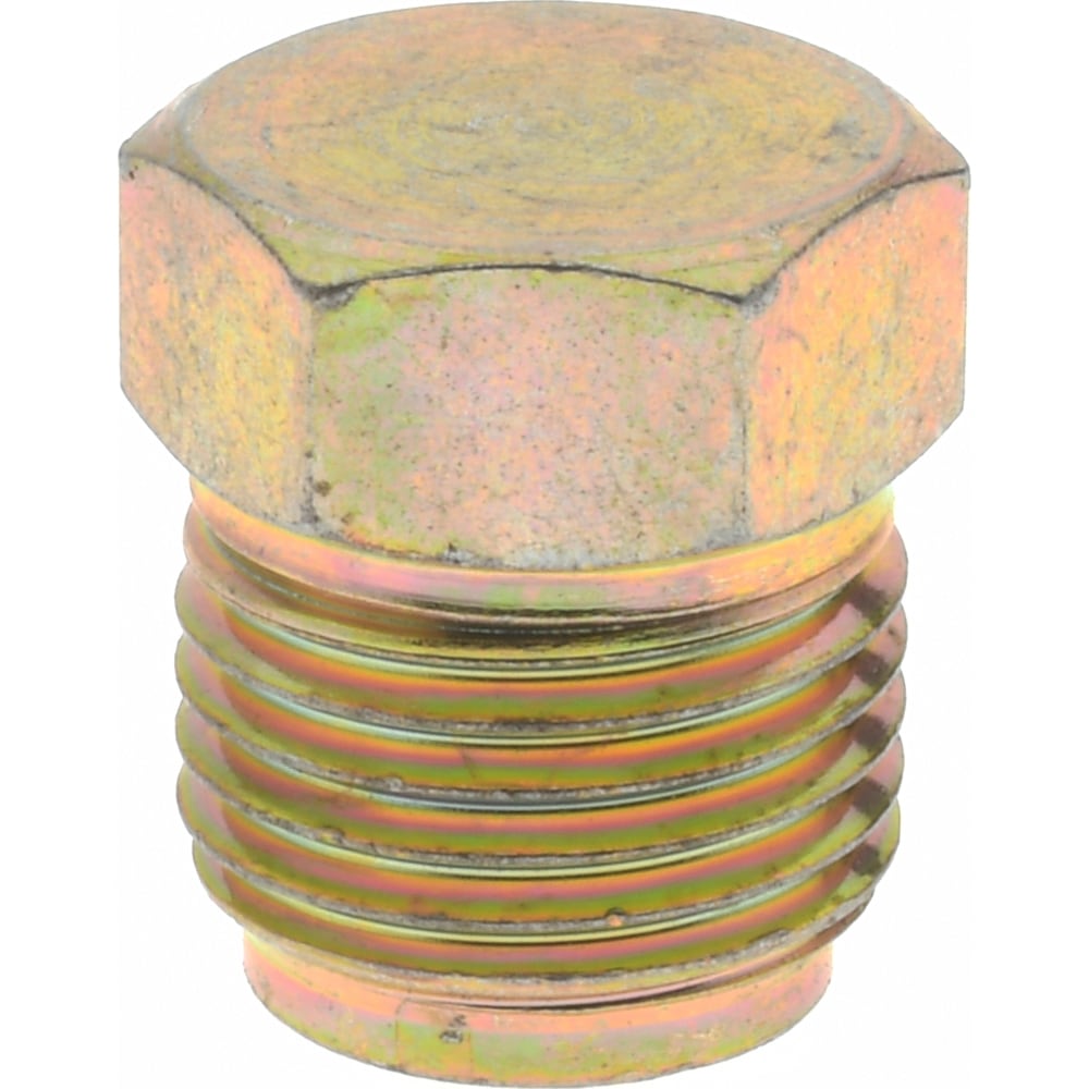 Steel Flared Tube Inverted Plug: 1/4" Tube OD, 7/16 -24 Thread, 45 ° Flared Angle