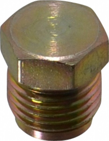 Steel Flared Tube Inverted Plug: 5/16" Tube OD, 1/2-20 Thread, 45 ° Flared Angle