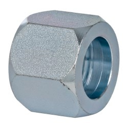 Steel Flared Tube Nut 3-Piece: 3/4" Tube OD, 1-1/16 -12 Thread, 37 ° Flared Angle