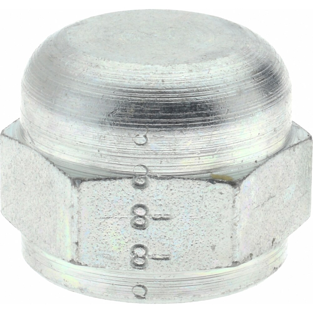 Steel Flared Tube Cap: 1/2" Tube OD, 3/4-16 Thread, 37 ° Flared Angle