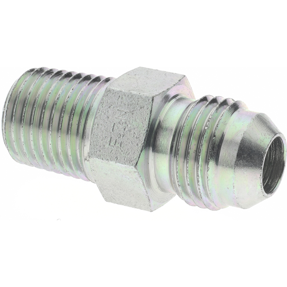Steel Flared Tube Connector: 3/8" OD, 37 deg Flared Angle