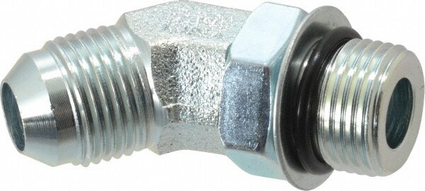 Steel Flared Tube Straight Thread 45 ° Elbow: 1/2" Tube OD, 1/2 Thread, 37 ° Flared Angle