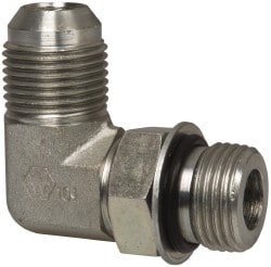 Eaton 2062-10-10S Steel Flared Tube Straight Thread Elbow: 5/8" Tube OD, 5/8 Thread, 37 ° Flared Angle 