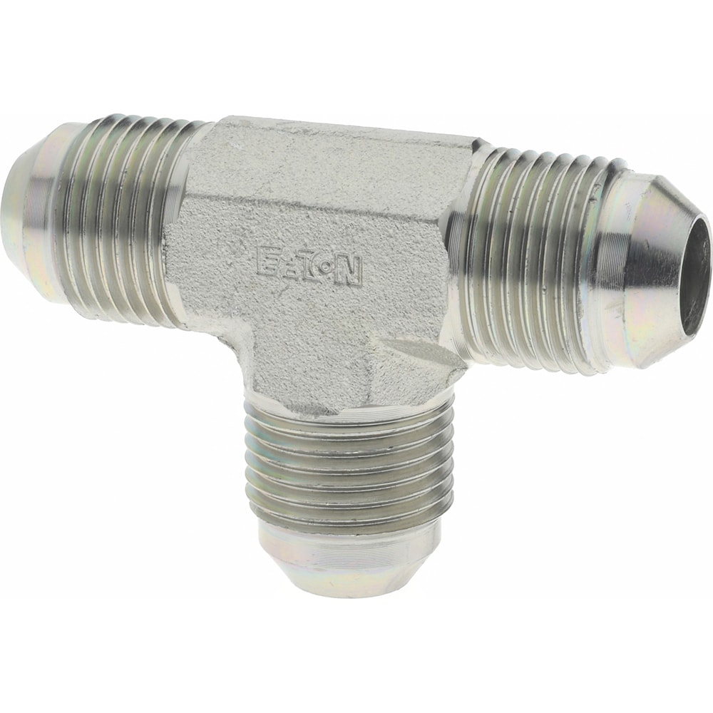 Steel Flared Tube Union: 1/2" Tube OD, 3/4-16 Thread, 37 ° Flared Angle