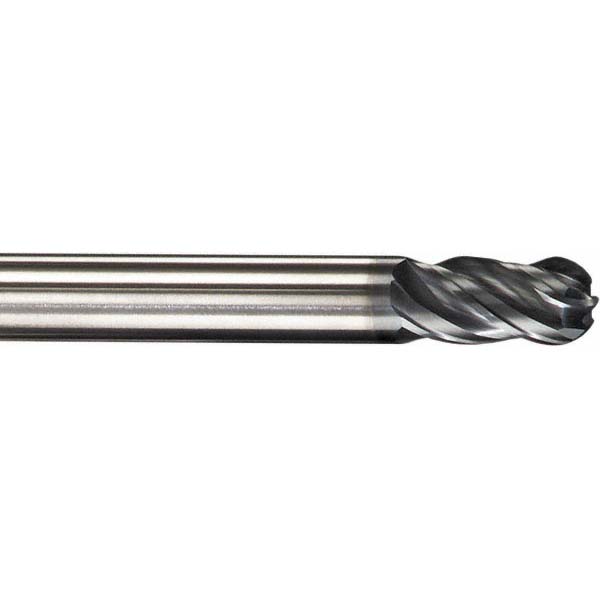SGS 20mm Diam, 38mm LOC, 4 Flute Solid Carbide Ball End Mill
