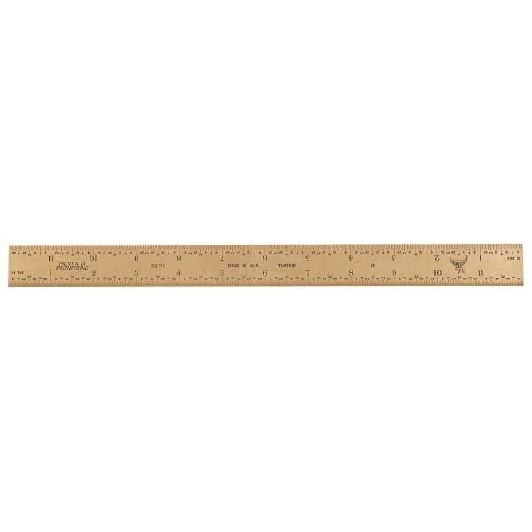 Steel Rule: 6" OAL, 5R Graduation, Rigid