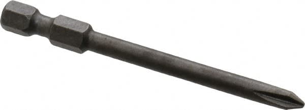 Power Screwdriver Bit: #1 Phillips, #1 Speciality Point Size, 1/4" Hex Drive
