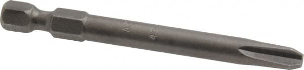 Power Screwdriver Bit: #3 Phillips, #3 Speciality Point Size, 1/4" Hex Drive