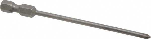 Power Screwdriver Bit: #0 Phillips, #0 Speciality Point Size, 1/4" Hex Drive