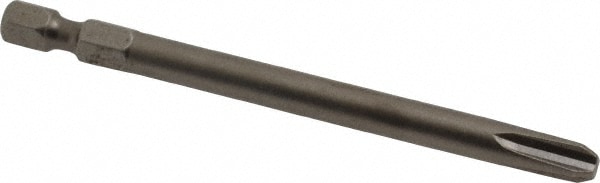 Power Screwdriver Bit: #3 Phillips, #3 Speciality Point Size, 1/4" Hex Drive