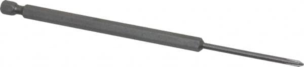 Power Screwdriver Bit: #0 Phillips, #0 Speciality Point Size, 1/4" Hex Drive