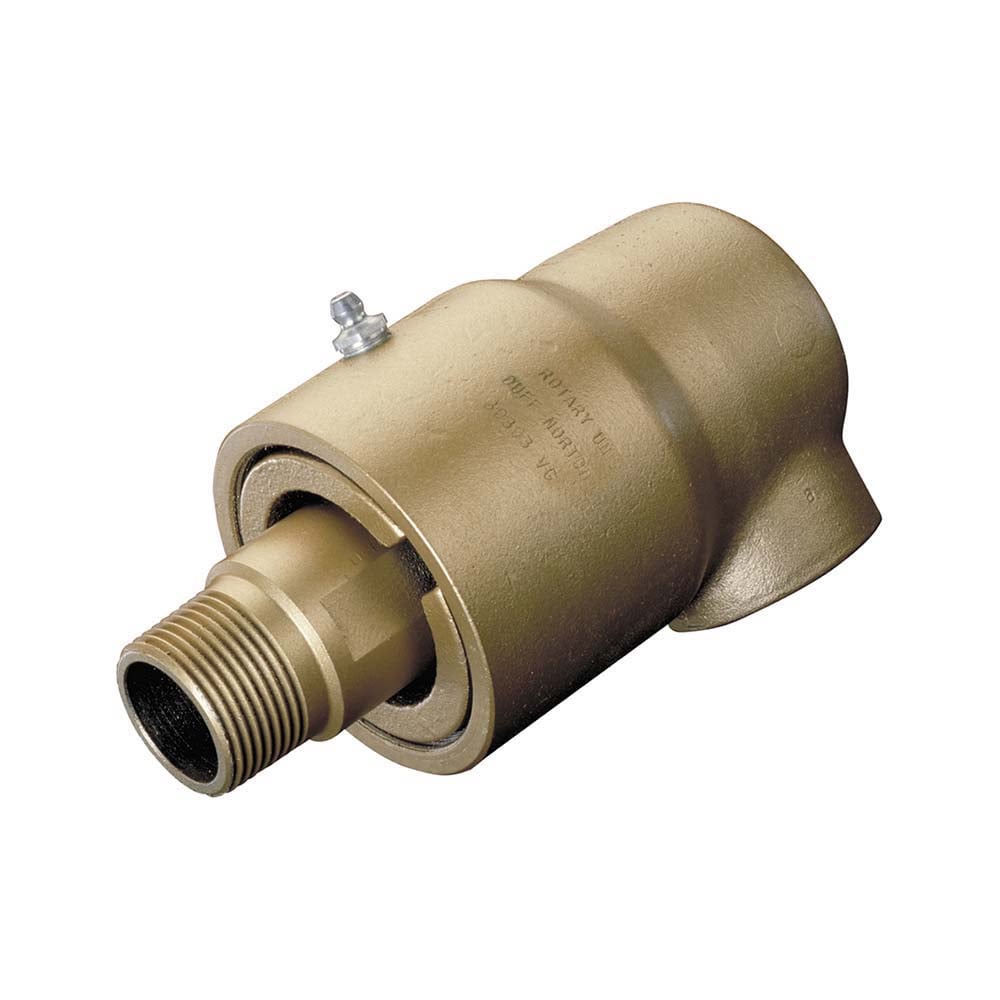 1-1/4 NPT Right Hand Rotor Thread, 1-1/4" NPT Port, 9-1/16" Body Length, Single Flow, General Purpose, Rotary Union