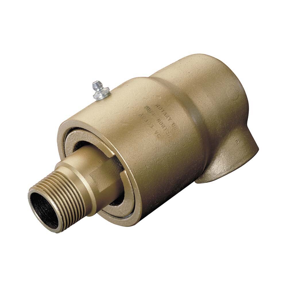 1-1/2 NPT Right Hand Rotor Thread, 1-1/2" NPT Port, 11-3/8" Body Length, Dual Flow, General Purpose (Stationary Syphon), Rotary Union