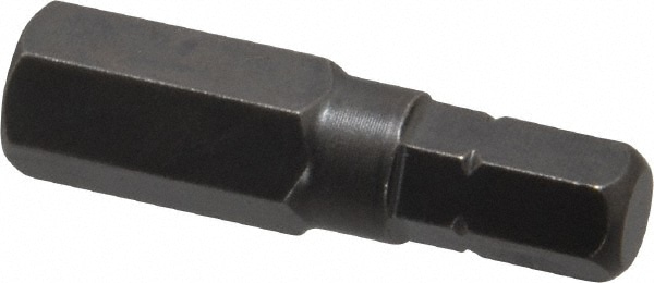 Hex Screwdriver Insert Bit: 1/4" Drive, 1-1/4" OAL