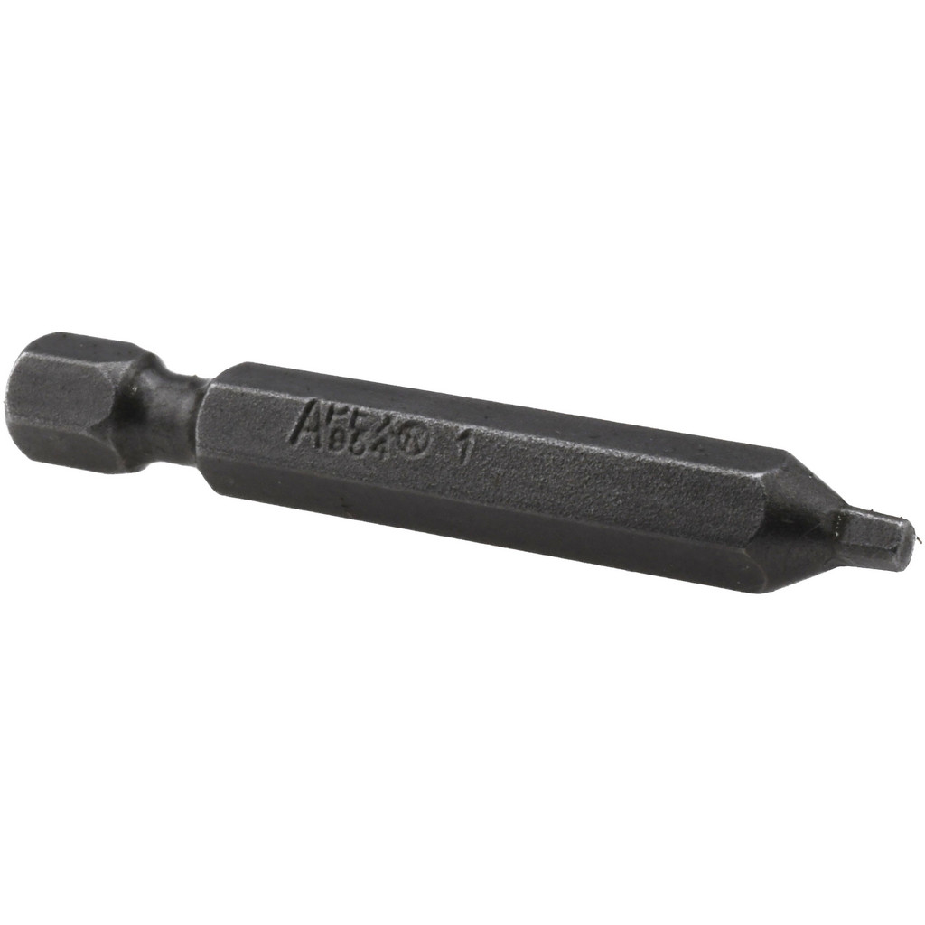 APEX Power Screwdriver Bit: Square Recess Bit, 1/4" Hex - 1/4" Drive, 1-15/16" OAL | Part #954-1X