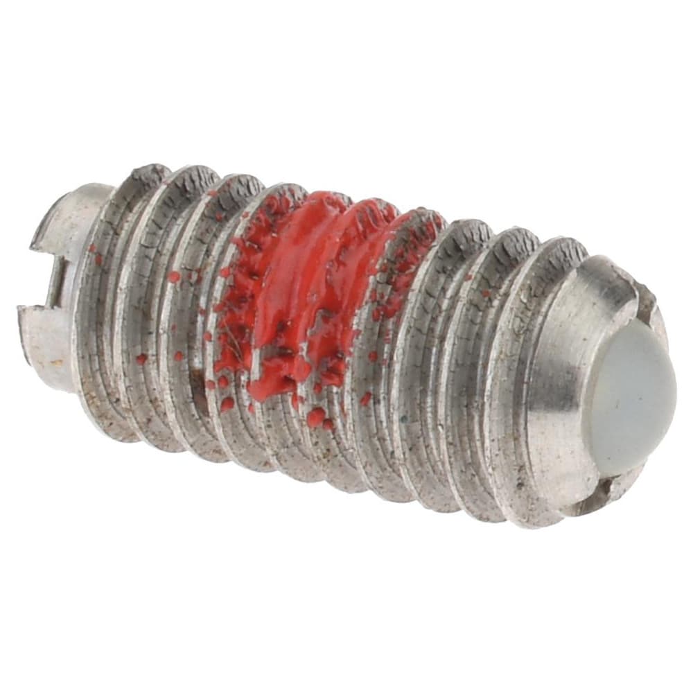 Threaded Ball Plunger: 8-36, 0.094" Ball Dia, 0.344" Body Length, 0.025" Max Ball Reach