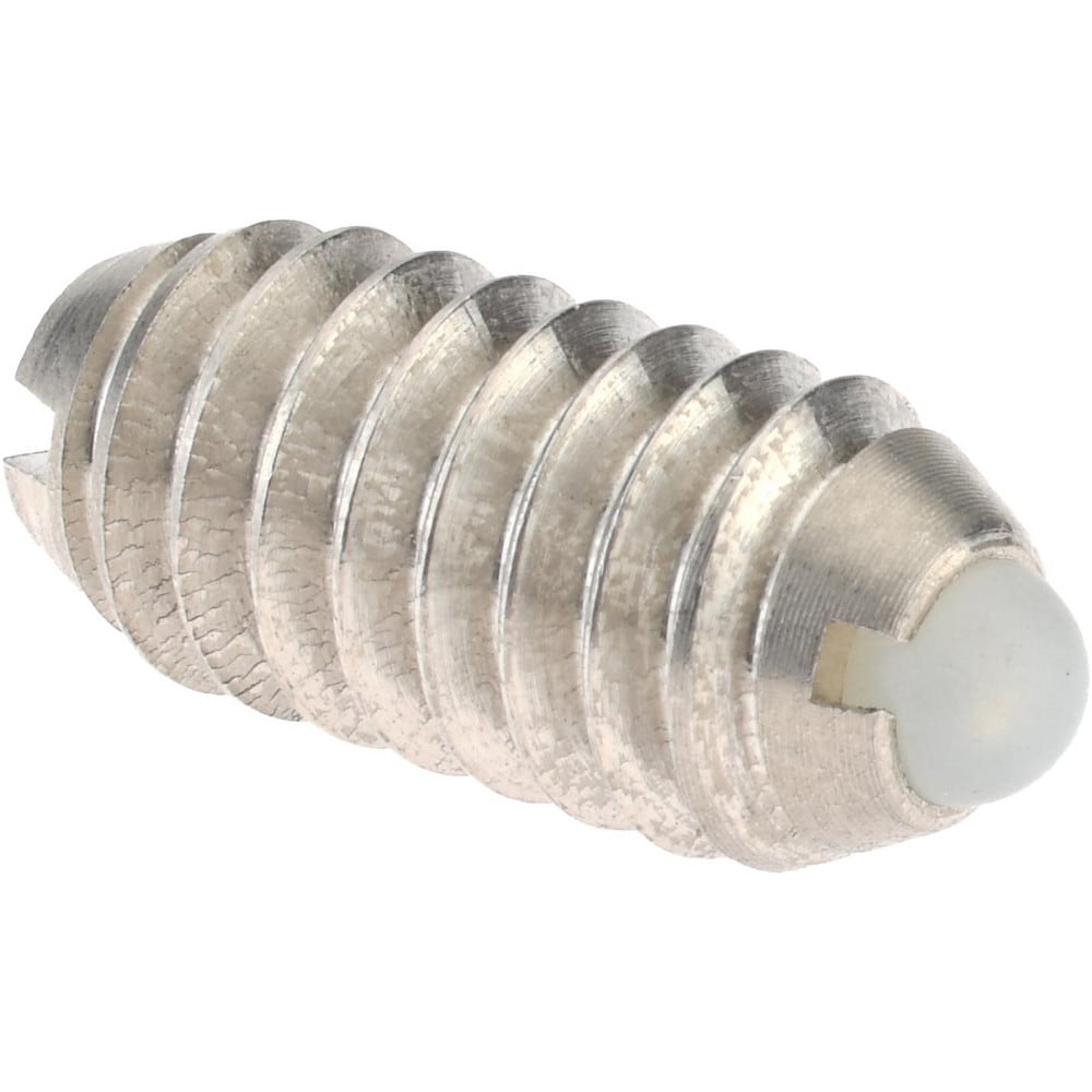 Threaded Ball Plunger: 1/4-20, 0.125" Ball Dia, 0.531" Body Length, 0.035" Max Ball Reach