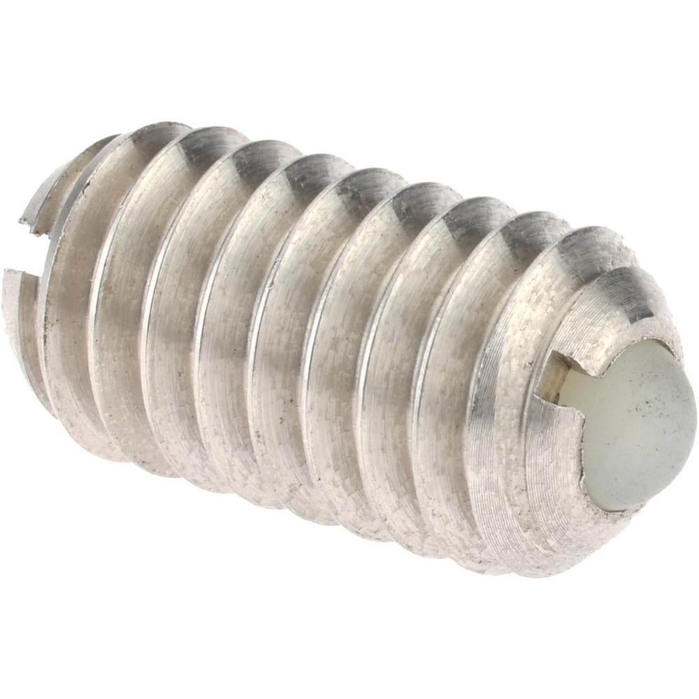 Threaded Ball Plunger: 5/16-18, 0.156" Ball Dia, 0.578" Body Length, 0.04" Max Ball Reach
