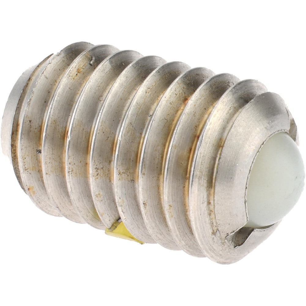 Threaded Ball Plunger: 1/2-13, 0.281" Ball Dia, 3/4" Body Length, 0.072" Max Ball Reach
