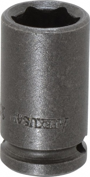 Impact Socket: 1/4" Drive, 0.375" Socket, Square Drive