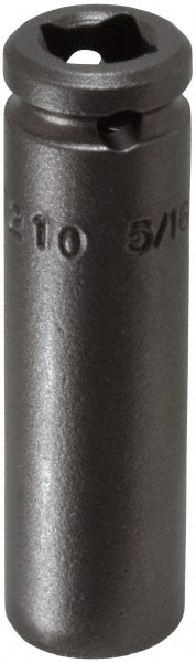 Impact Socket: 1/4" Drive, 0.313" Socket, Square Drive