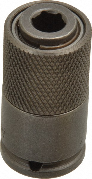 Socket Adapter: Square-Drive to Hex Bit, 1/4 & 1/4" - 1-1/2" OAL, Steel
