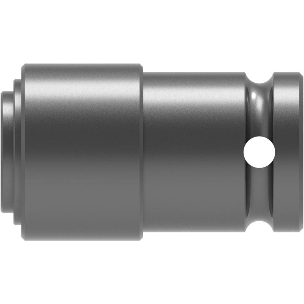 Socket Adapter: Square-Drive to Hex Bit, 1/2 & 7/16" - 2-1/8" OAL, Steel