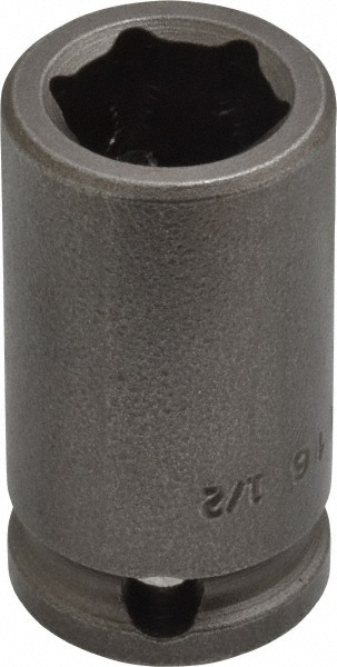 Impact Socket: 3/8" Drive, 0.5" Socket, Square Drive