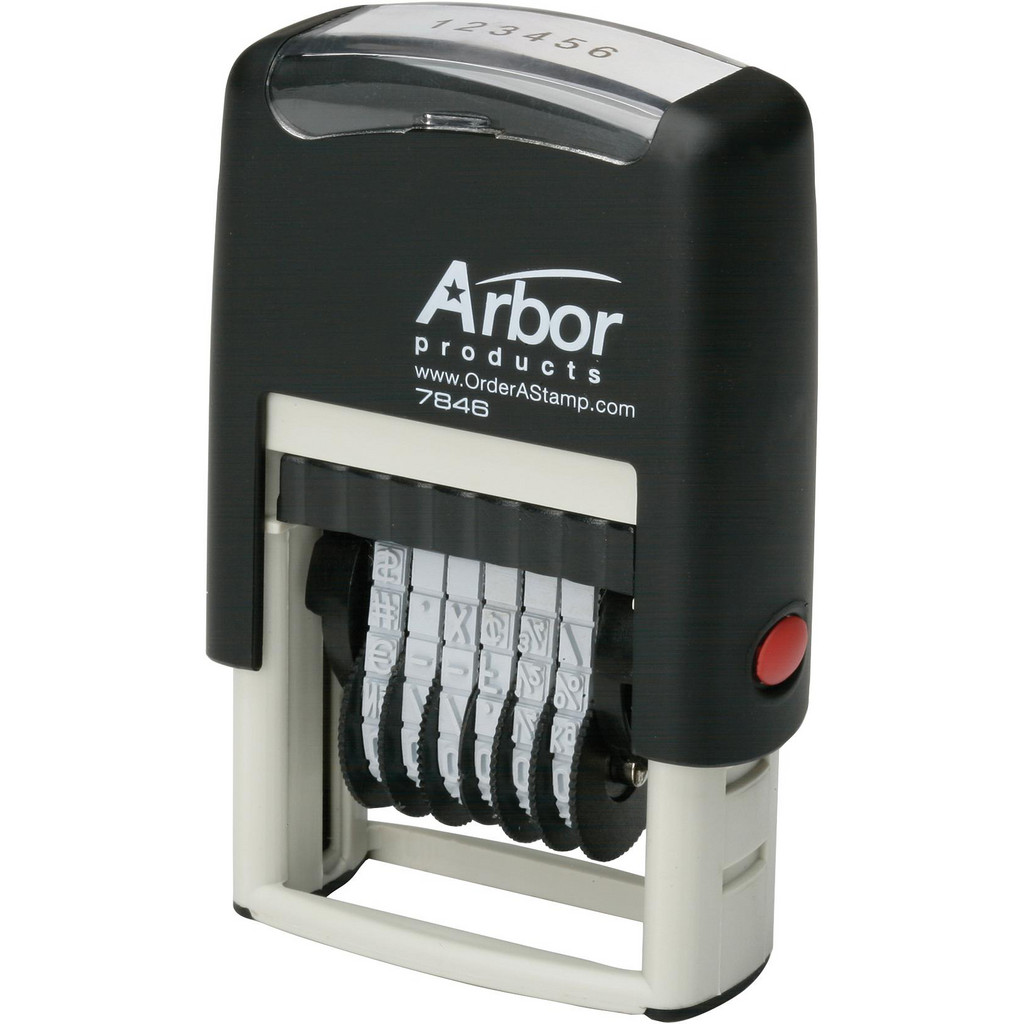 Abilityone Stamp Build AbilityOne - 6DIGIT NUMBER SYS BLK SELF INKING STAMP | MSC Direct