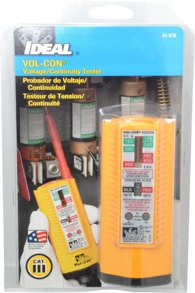 Ideal 5 VAC/VDC to 600 VAC/VDC, Voltage & Circuit Continuity Tester - LED & Neon Lamps Display, 60 Hz | Part #61-076