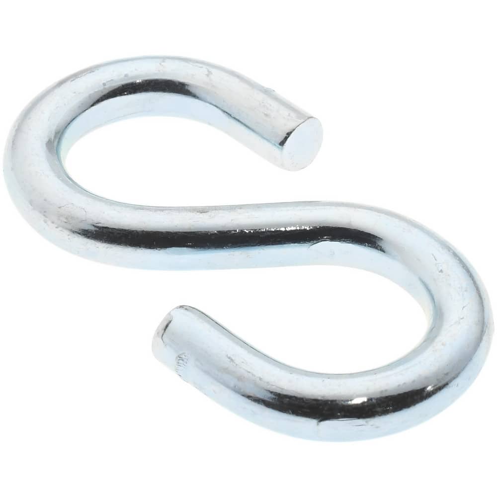 Made in USA - 5/16″ Opening, Low Carbon Steel Electrogalvanized S-Hook -  06769889 - MSC Industrial Supply