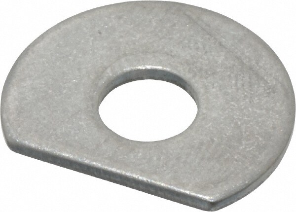 1/4" Screw Size, 0.254" ID, 1008/1010 Steel Clipped Washer