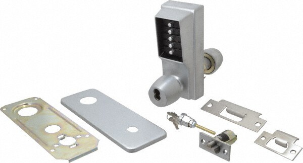 1-3/8 to 2-1/4" Door Thickness, Satin Chrome Pushbutton Knob Lockset