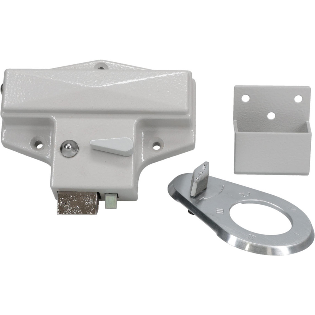 Simplex 1-3/4 to 2-1/8" Door Thickness, Satin Chrome Finish, Push Button Deadbolt - Nonhanded Handling | Part #9190000-26D-41