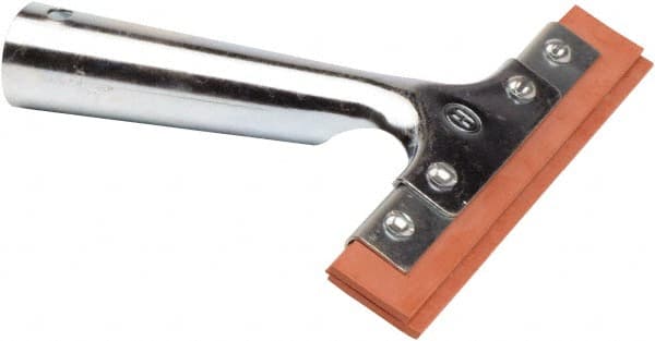 Squeegee: 6" Blade Width, Rubber Blade, Tapered Handle Connection