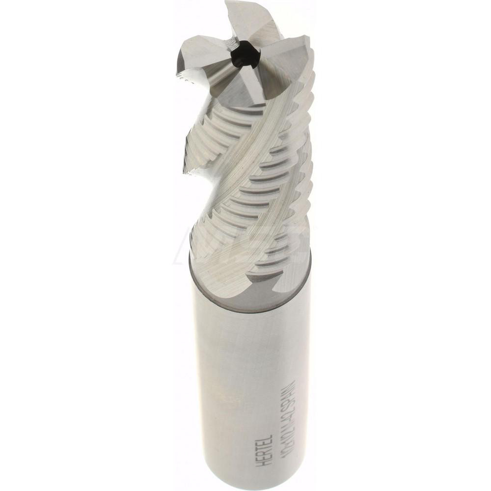 Hertel Roughing End Mill 1/2" Dia, 4 Flutes, Single End, Cobalt