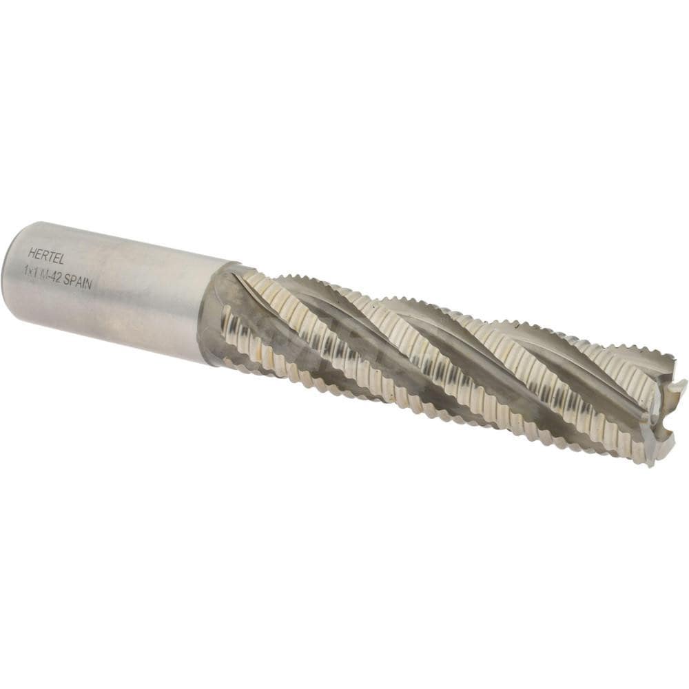 Hertel 6821821 Square End Mill: 1 Dia, 4 LOC, 1 Shank Dia, 6-1/2 OAL, 5 Flutes, Cobalt Image