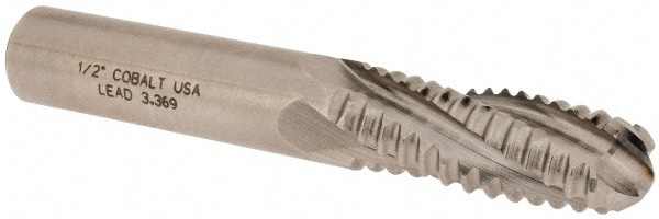 Hertel 6821854 1/2" Diam, Coarse Pitch, 1-1/4" LOC, 4 Flute Cobalt Roughing Ball End Mill Image